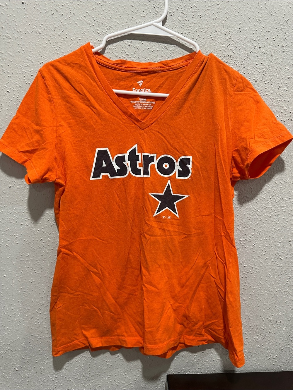 Fanatics Houston Astros Orange V-Neck Shirt